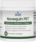 Arthur Andrew Medical, Novequin PET, Digestive Probiotic Formula for Pets, Prebiotics, Probiotics, and Enzymes, Non-GMO, 90 Grams (90 Servings)
