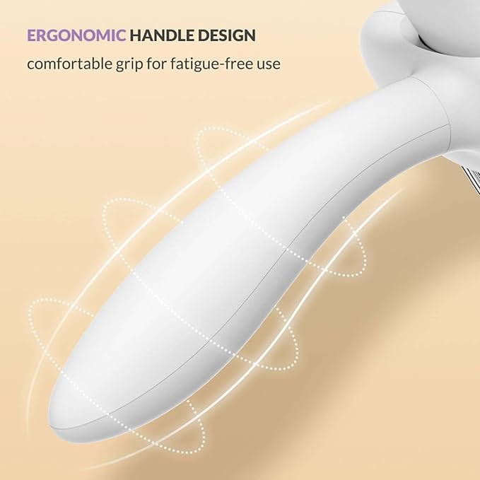 Self Cleaning Dog Deshedding Brush for Long Haired Dogs, 360° Rotating Comb Needles, Wider, Ergonomic Handle (White)