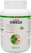 Vetoquinol Triglyceride Omega - Fish Oil for Dogs & Cats - Supports Healthy Skin, Coat & Normal Immune Response - Supplement with Vitamin Blend for Heart, Eye, Bone & Muscle Support - 250 Capsules