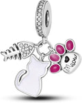 925 Sterling Silver Charm For Bracelets Animals Pets Insects Butterflie Cat Dog Charms Bead For Women Jewelry Gifts