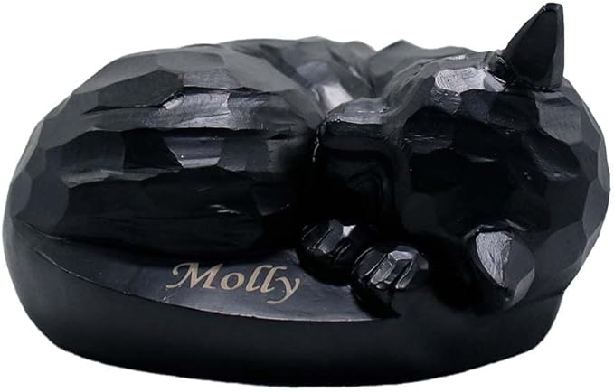 Personalized Pet Urns for Cat Ashes, Resin Pet Cat Memorial Cremation Urns, Cat Memorial Gift, Engraved with Name