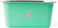 2.5 Gallons 40 Cup Non Slip Stainless Steel Large Dog Water Bowls, Outdoor Metal Dog Bowls Extra Large Breed, High Capacity Water Bowl for Big Giant Huge Dogs, Aqua
