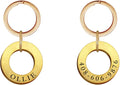 Dogs ID Tags Personalized Double Sided Deep Engraved Cat & Dog Collar Charm Ring Shape Brass Large