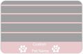 Personalized Dog/Cat Food Mat - Non-Slip, Waterproof, Custom Pet Mat (Stripe)