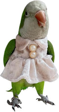 Bird Costume Bird Diaper Flight Suit Parrot Velvet Fleece Skirt Clothes Cosplay Photo Prop for Conure Lovebird Parakeet Cockatiel Macaw Small Animals Apparel (White,XX-Large)