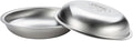 PEDAY 18/8 Stainless Steel Cat Bowls, Whisker Friendly, Human Grade, Dishwasher Safe, Easy to Clean, Pack of 2, Each Holds 2.3 Cup