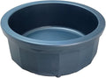 Pet Crock Bowl – Thick Durable Plastic Non-Tip Food & Water Dish for Dogs, Cats & Small Animals - 4.5 Inch Diameter - Indoor/Outdoor – Chew Resistant, Easy Clean (Blue, Small 8oz)