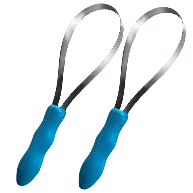 2Pcs Shedding Blade for Dogs Dual-Sided Stainless Steel Horse Deshedding Tool with ABS Grip Shedding Blade for Cat Dog Horse Cattles Sheep