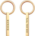 Dogs ID Tags Personalized Four Sided Deep Engraved Cat & Dog Collar Charm Bar Shape Brass Small
