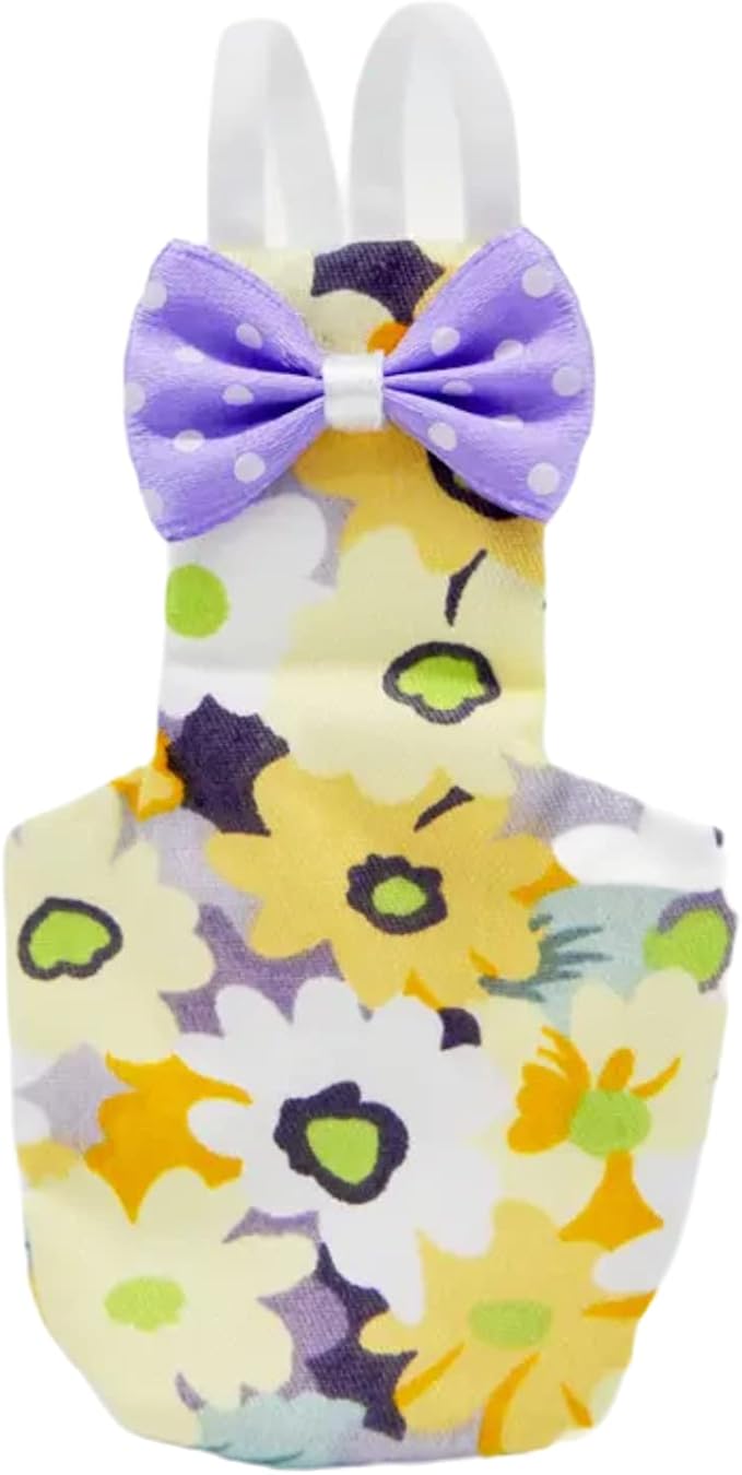 Bird Flight Suits Diapers for Monk Parakeets, Conures, Lovebirds, Cockatiels Flight Suits, Parrot Clothes, Bird Training Nappy Suit Liners Clothes (Small,Yellow-A)