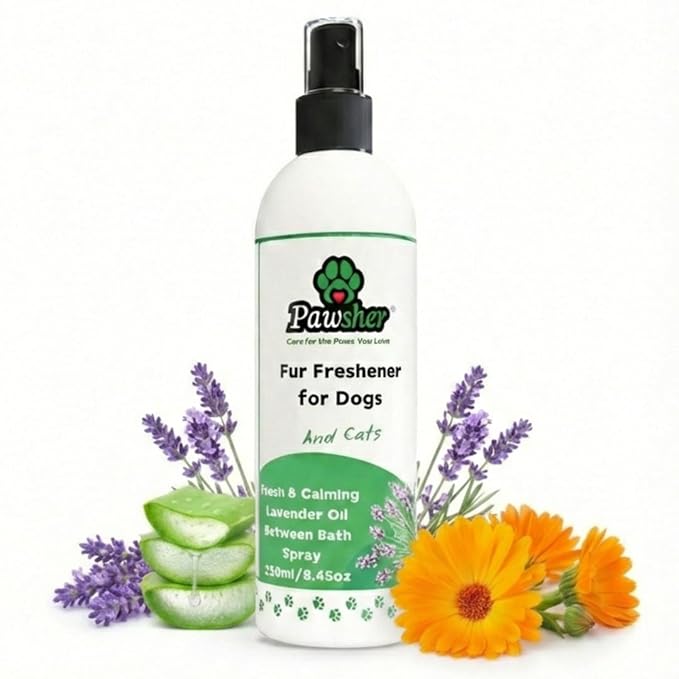 Dog Perfume Spray Long Lasting, Refreshing & Calming Lavender Scent for in Between Baths, Odor Eliminating for Dogs & Cats, Dog Cologne & Deodorizer Perfume, 8.45 oz