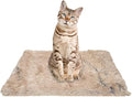 PJYuCien Fluffy Fleece Calming Pet Throw Blanket, Super Soft and Warm for Indoor Cats and Dogs, Small 16" * 24", Machine Washable, Puppy Bed (Brown)