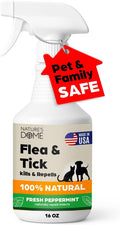 Nature’s Dome Peppermint Flea & Tick Spray – 16 oz – Kills & Repels Fleas, Ticks, Larvae & Eggs – Plant-Based Pest Control – Safe for Pets, Kids & Plants – Ready-to-Use
