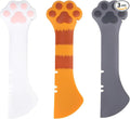 Tinoaly 3 Pcs Dog Cat Food Spoon, Cute Paw Spoon for Wet Food Silicone Can Opener Multifunctional Pet Spatula Scoop Mixing Spoons for Cat Dog Supplies (White, Orange & Dark Grey)