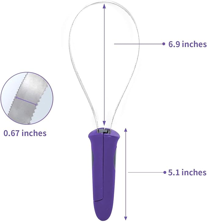 Dual-Sided Shedding Blade with Stainless Steel Blade De-Shedding Tool for All Dog Coat Types- Soft Touch Grip (Purple)