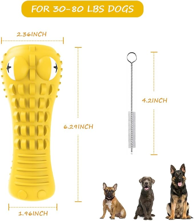 Dog Toys for Aggressive Chewers Large Medium Breed, Indestructible Dog Chew Toys, Squeaky Interactive Tough Extremely Durable, Dogs Toothbrush Toys to Keep Them Busy