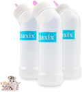 3PCS Kitten Nursing Bottle Puppy Bottles and Nipple in 3 Sizes Pet Feeding Bottle for Newborn Kittens,Puppies,Squirrel,Small Animals,Pink