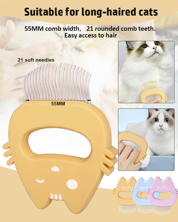 TopMed ETS Soft Deshedding Brush Proven Grooming Tools For Dogs Cats and Other Animals Removal Massaging Shell Comb Grooming and Shedding Matted Fur Remover (PURPLE)