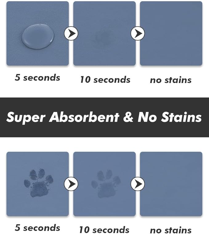 Absorbent Dog Food Mat-Dog Cat Mat for Food and Water Bowl, Quick Dry Pet Food Mat, No Stains Pet Feeding Pad, Cat Accessories Pet Supplies Mat for Messy Drinkers