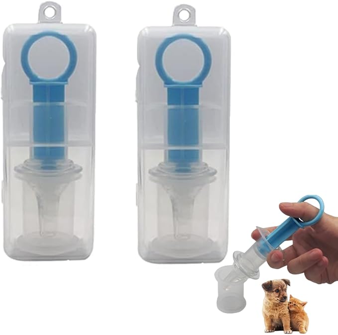 2Pcs Blue Pet Medicine Feeder Liquid Oral Syringe Milk Nursing Bottles Syringe Soft Tip Plastic Pet Medical Feeding Tool for Dog Puppy Cat, Kitten Nursing Supplies