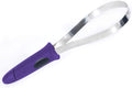 Dual-Sided Shedding Blade with Stainless Steel Blade De-Shedding Tool for All Dog Coat Types- Soft Touch Grip (Purple)