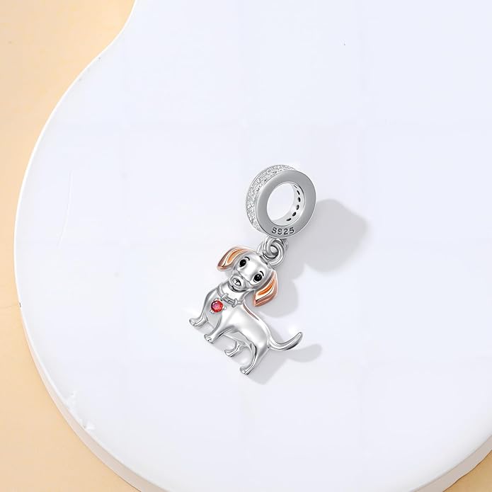 SIMONLY Animal Charms for Bracelets 925 Sterling Silver Highland Cow/Axolotl/Dragon/Dog/Cat Charms Animal Beads for Jewelry Making for Women Christmas Mothers Day Gifts