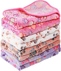Tatuo 4 Pcs Dog Blanket for Pet Puppy Teething Toys Paw Print Fleece Blanket for Pet Cat Soft Warm Sleep Mat Guinea Pig Cage Mat(Medium(30 x 20.5 Inch),White, Coffee, Pink, Purple)