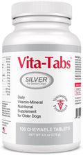 Silver - Vitamins, Minerals, Nutrients - Support for Senior Dog - Supplement for Healthy Bone, Joint, Energy, Immune System - 100 Chewable Tablets