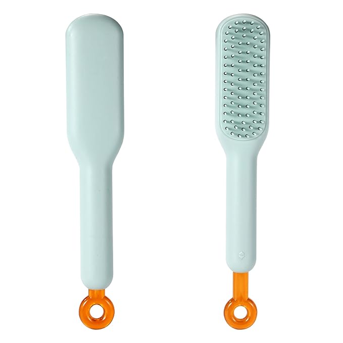 Stretchable Puppy Brush, Small Soft Dog Brush Yorkie Massaging Hair Comb Puppy Hair Grooming Tool for Shin Tzu Maltipoo Kitty Small Rabbit (Blue)