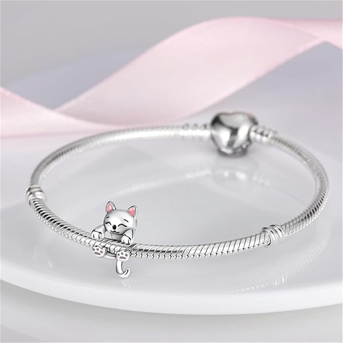 925 Sterling Silver Charm For Bracelets Animals Pets Insects Butterflie Cat Dog Charms Bead For Women Jewelry Gifts