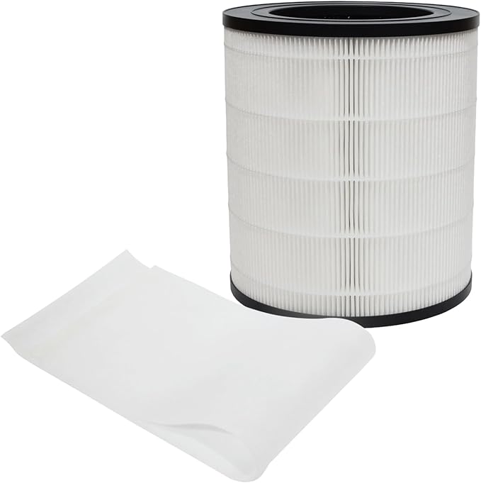 PUREBURG Replacement Filter Compatible With WISESKY WAS360 Series Air Purifier W-Cat, H13 HEPA + 4 x Pre-Filters (WFS360 + WSP360) 3-Stage Filtration Air Clean