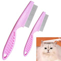 Multifunctional Pet Hair Comb, 2023 New Magic Pet Comb Dog Combs for Grooming, Stain Tear Removal Comb Stainless Steel Fine-Tooth Grooming Massage Comb for Dog Cat (1 Pair, Pink)