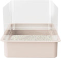 6Pcs Cat Litter Box Pee Shields - Open Top Litter Box Splash Guard Privacy Screen Transparent Easy Clean 14.5 * 11.5in-Box Not Included (6)