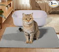 Double-layer EVA anti-slip cat litter pad, pet cat litter box filter pad, wear-resistant and scratch-resistant (Black)