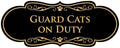 Designer Paws, Guard Cats on Duty (Black Gold) - Medium