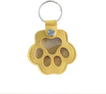 Pet Memorial Keychain Leather Cat Claw Keychain Pet Hair Keepsake Box Cherished Memories Gifts for Pet Lovers (Yellow)