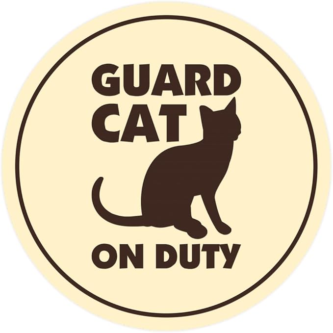 Circle Guard Cat on Duty (Ivory/Dark Brown) - Large