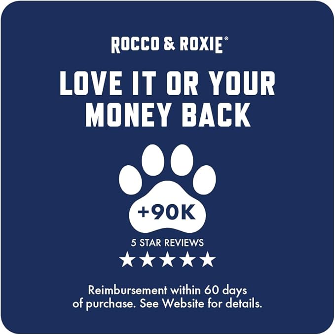 Rocco & Roxie Dog Allergy Relief Chews with Omega 3 for Dogs, Probiotics for Itching Skin, Stop Paw Licking, Fish Oil Skin and Coat Supplement, Anti-Itch, Pet Itchy Allergies and Immune Support, 60ct