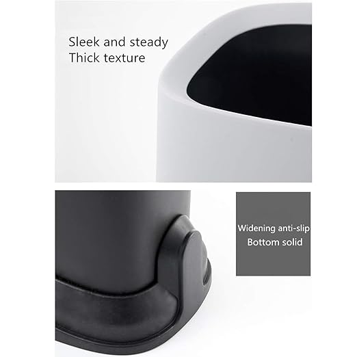White Cat Litter Scoop Holder, Mini Trash Can With Lid, Kitty Scooper Caddy for Box, Stand Pairs With Most Litter Boxes and Fits Most Scoops