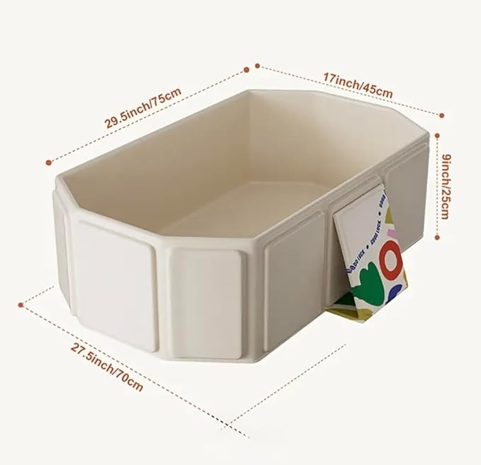 Heavy Duty Dog Bath Tub for Large & Small Dogs - Reinforced Plastic Pet Washing Tub, Portable Indoor Outdoor Grooming Bath, Multi-Purpose Utility Basin Indoor & Outdoor Use