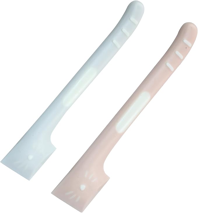 Zorfeter 4 Pack Pet Food Spoon, Silicone Mixing Spoons Canned Scoop, Mini Spatula Food Can Spoon for Feeding Can Wet Food Storage Dog/Cat(Pink+Grey)
