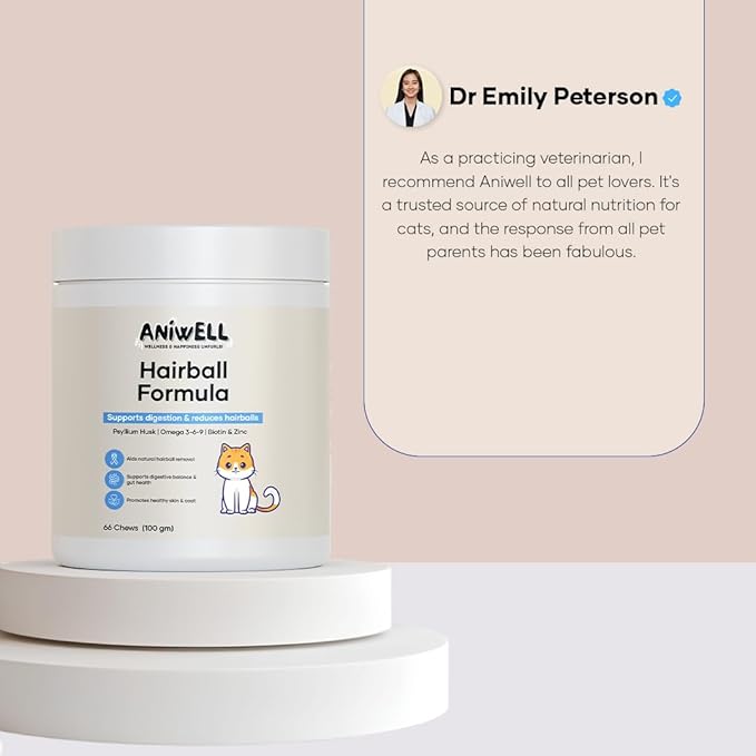 Hairball Formula – Hairball Management for Cats | with Omega-3s, Biotin & Sunflower Lecithin | Supports Digestive & Coat Health (Pack of 2)