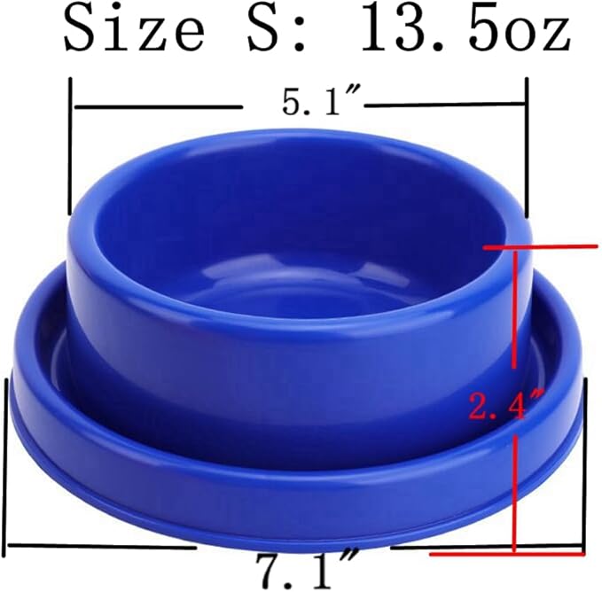 Ants Away Dog Bowl Cat Puppy Food Bowls Round No Spill Eating Feeder for Small Animals Yellow S