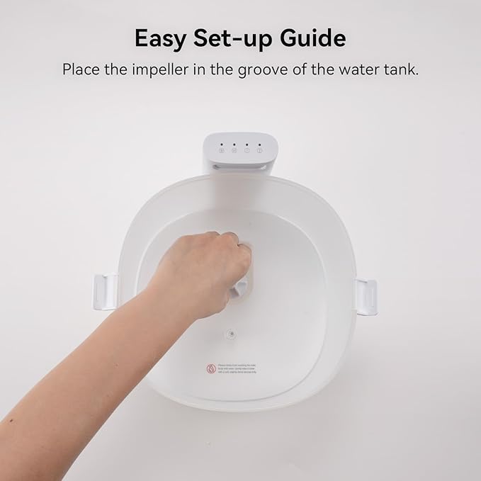 Cheerble Pumpless Cat Water Fountain, 2L/67oz Automatic Pet Fountain, Elfin E1 Lite Cat Fountain for Drinking, MagDrive™ Technology, Continuous Flow Mode, BPA-Free (White, Replacement Kit)