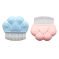 Pet Grooming Comb 2 Pack Paw Shape Brushes for Cats and Dogs – Blue and Pink Portable Massage Comb with Ergonomic Handle – Durable Wear-Resistant Brush for Shedding, Loose Fur, Tangles and Dander