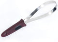 Dual-Sided Shedding Blade with Stainless Steel Blade De-Shedding Tool for All Dog Coat Types- Soft Touch Grip (Burgundy)