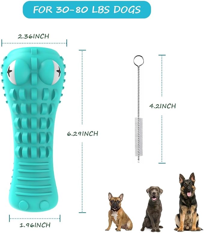 Dog Toys for Aggressive Chewers Large Medium Breed, Indestructible Dog Chew Toys, Squeaky Interactive Tough Extremely Durable, Dogs Toothbrush Toys to Keep Them Busy