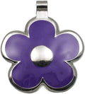 LuckyPet Flower Jewelry Pet ID Tag for Dogs and Cats, Easy to Read Personalized Engraving on Back Side, Small, Purple