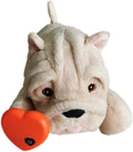 HonourHope Dog Heartbeat Toy for Anxiety Relief, Soft Plush Toy Pet Calming Puppy Behavioral Training Aid Pet Companion Pillow for Puppy Dog Cat Kitty - Shar Pei