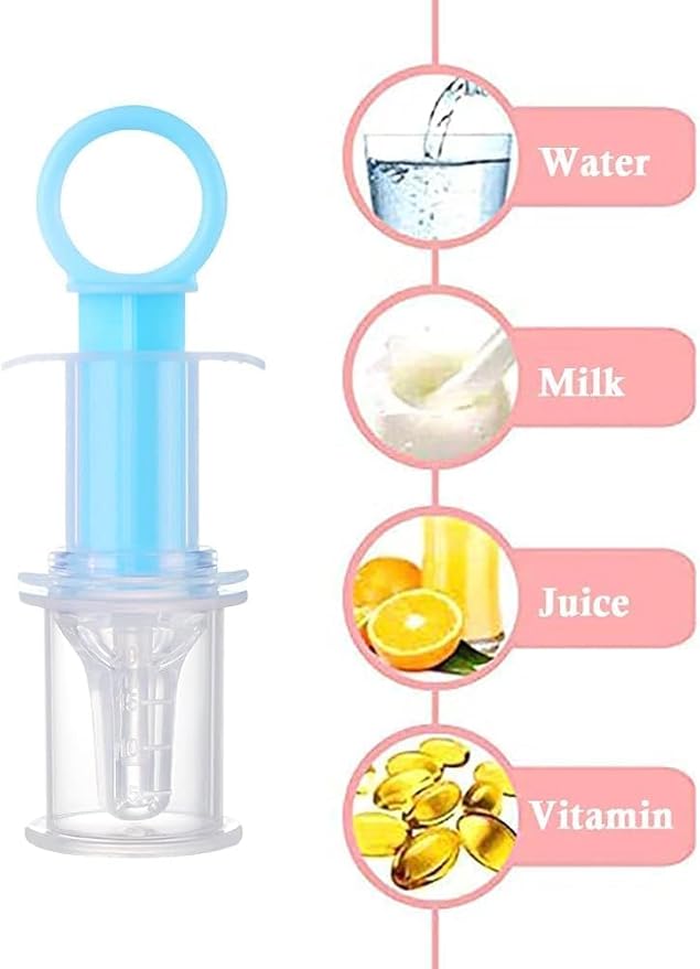 2Pcs Blue Pet Medicine Feeder Liquid Oral Syringe Milk Nursing Bottles Syringe Soft Tip Plastic Pet Medical Feeding Tool for Dog Puppy Cat, Kitten Nursing Supplies